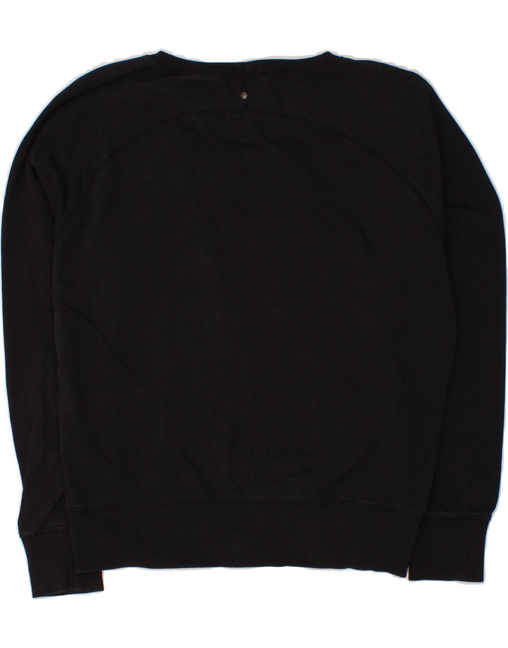 DIESEL Womens Oversized Graphic Sweatshirt Jumper UK 10 Small Black Cotton Vintage Diesel and Second-Hand Diesel from Messina Hembry 