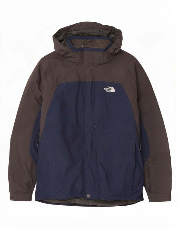 Мужская дождевик с капюшоном The North Face UK 42 XL Темно-синий с цветными блоками