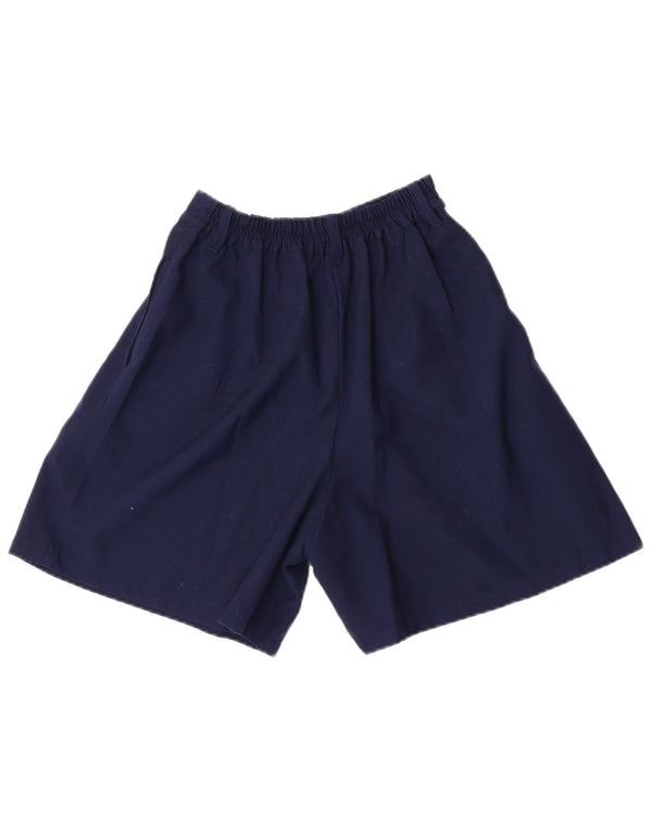 Винтажные повседневные шорты с завышенной талией и завязками для девочек 15–16 лет W22, темно-синие