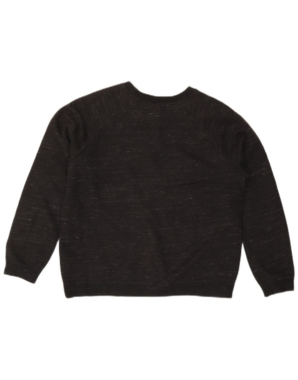 Женский свитер Nike UK 16, большой черный хлопок с крапинками