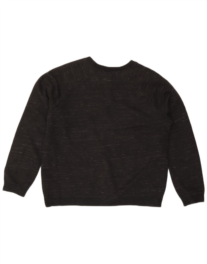 Женский свитер Nike UK 16, большой черный хлопок с крапинками