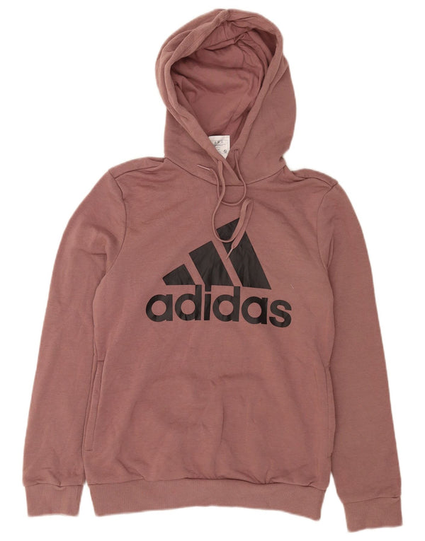 Женский джемпер с капюшоном Adidas UK 10, маленький фиолетовый, хлопок
