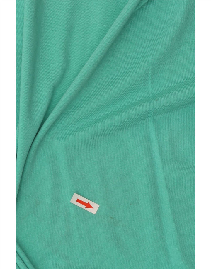 Женская футболка Adidas Top UK 14, большой бирюзовый хлопок