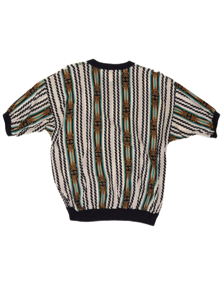 Женская блузка ENNEDI Top UK 12, средний размер, белая полоска из ацетата