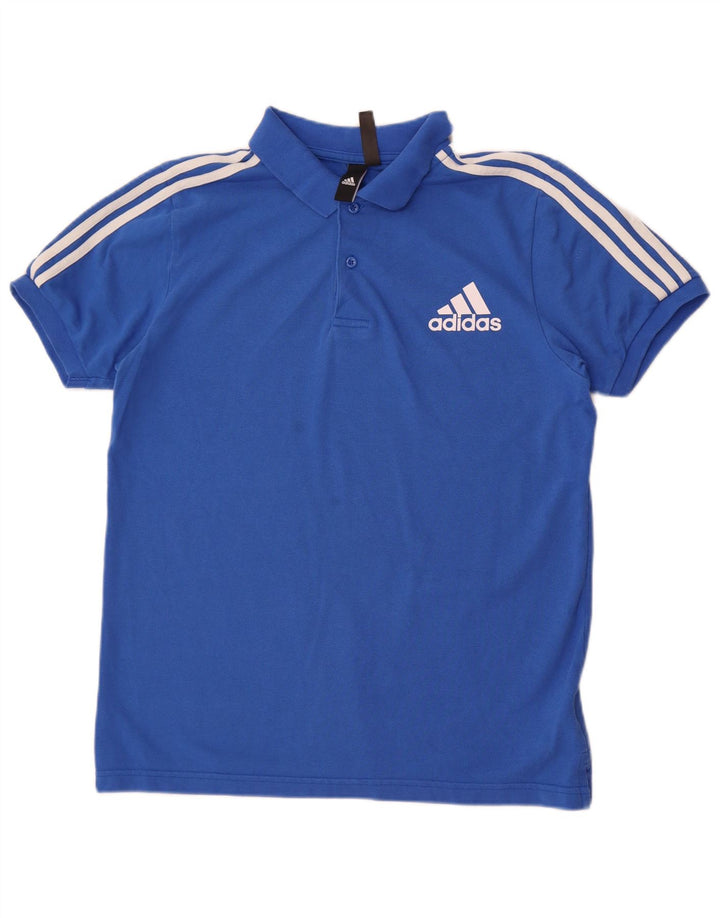Мужская рубашка поло Adidas, большая синяя хлопковая
