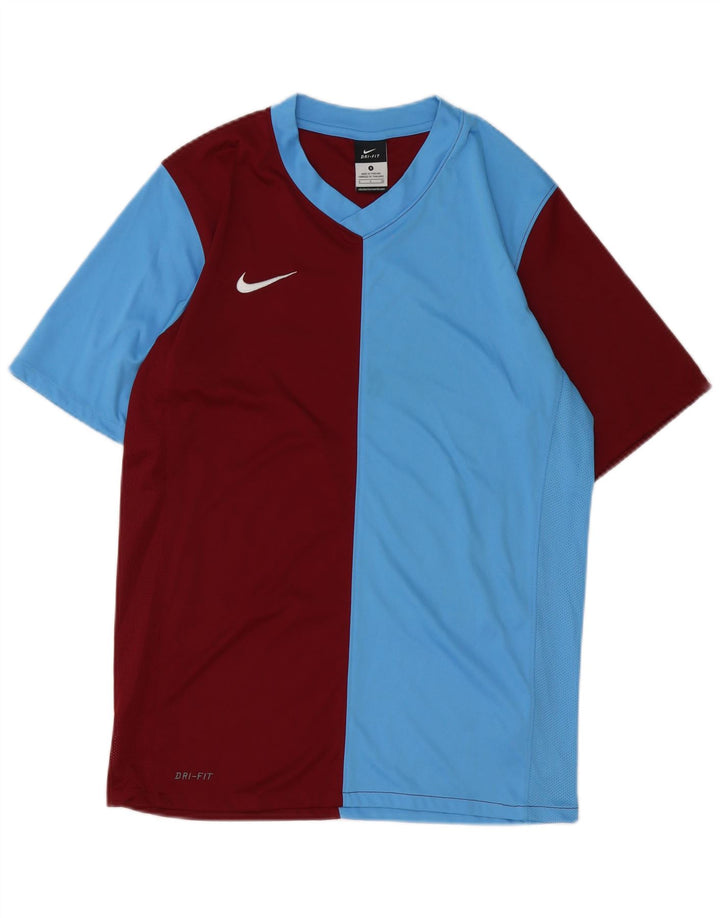Мужская футболка Nike Dri Fit, маленький разноцветный полиэстер с цветными блоками