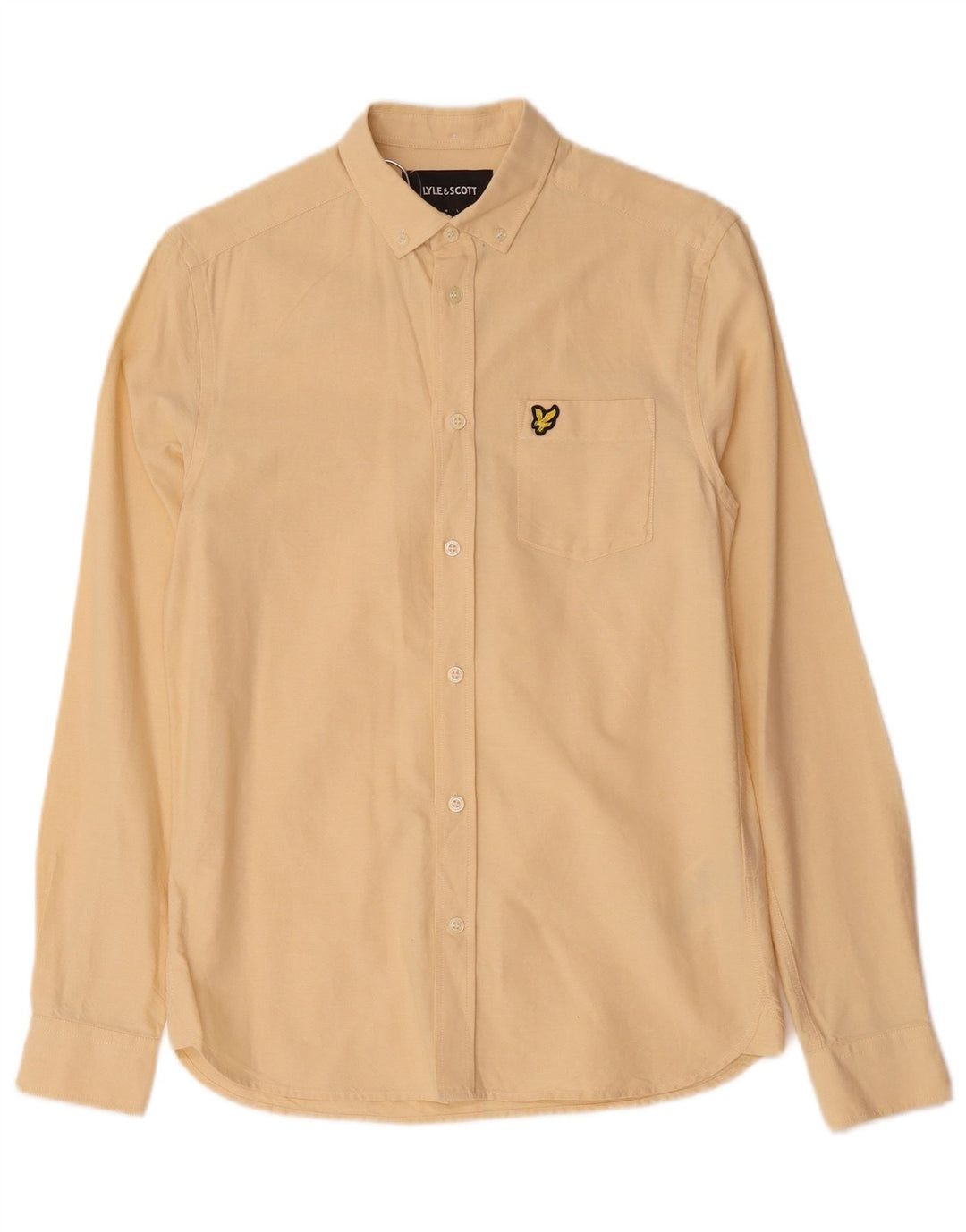 Мужская рубашка Lyle & Scott XS, желтый хлопок