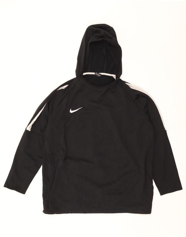 Мужской джемпер с капюшоном Nike Dri Fit 2XL, черный полиэстер с цветными блоками