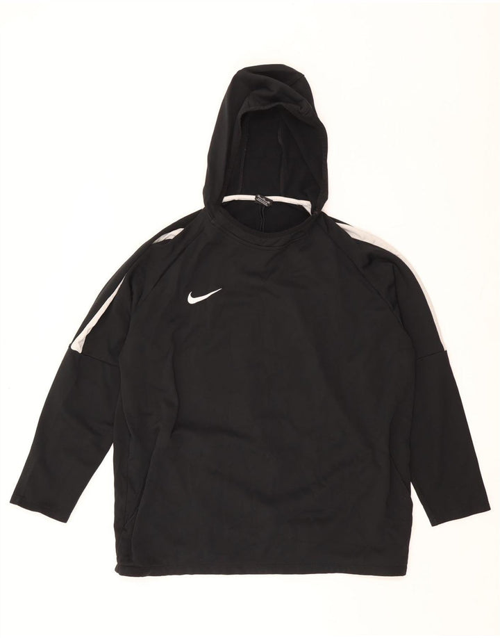 Мужской джемпер с капюшоном Nike Dri Fit 2XL, черный полиэстер с цветными блоками
