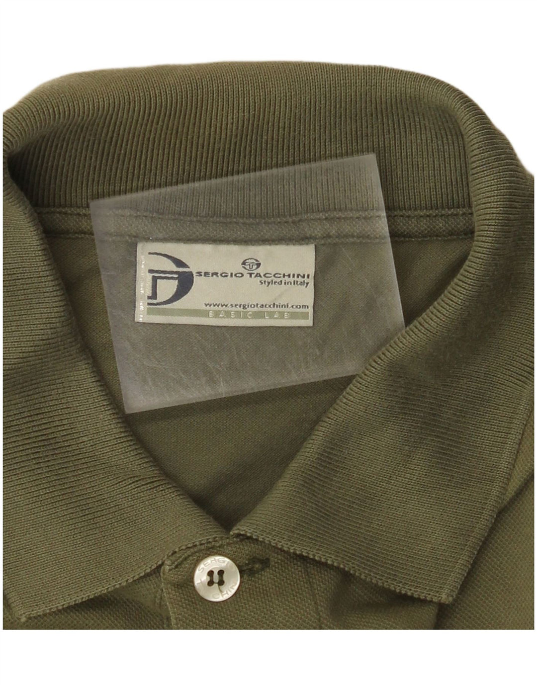 Мужская рубашка-поло SERGIO TACCHINI, маленький цвет хаки, цветной блок