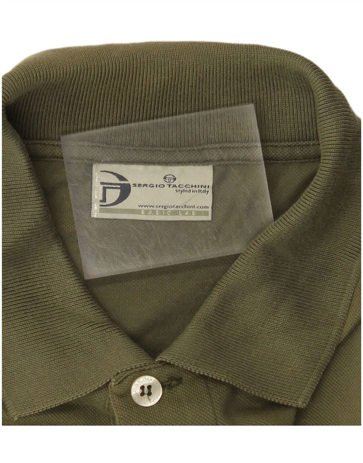 Мужская рубашка-поло SERGIO TACCHINI, маленький цвет хаки, цветной блок