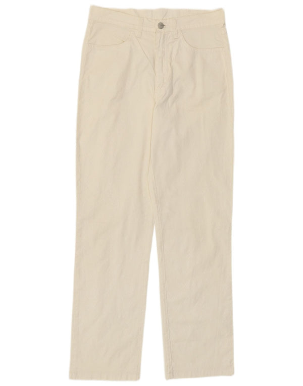 Trussardi Женские прямые повседневные брюки W28 L28, белые с животным принтом