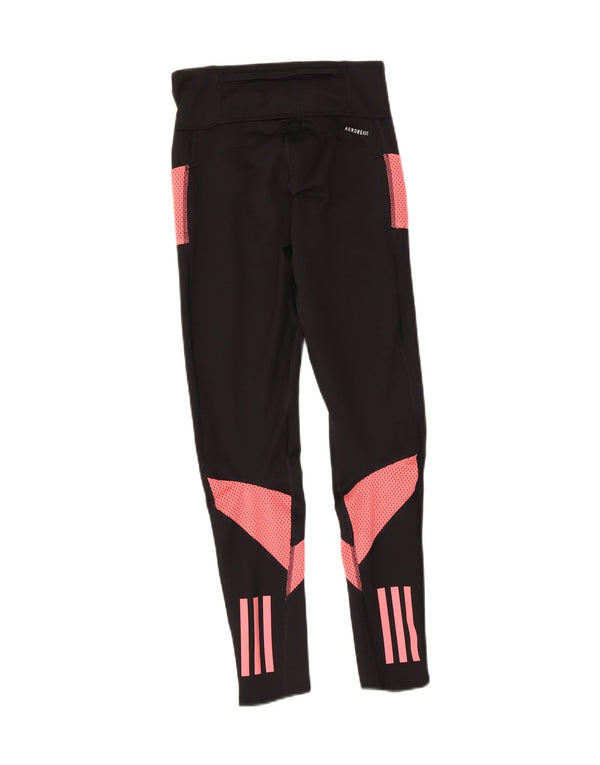 Женские леггинсы Adidas UK 4/6 XS, черные, полиэстер с цветными блоками