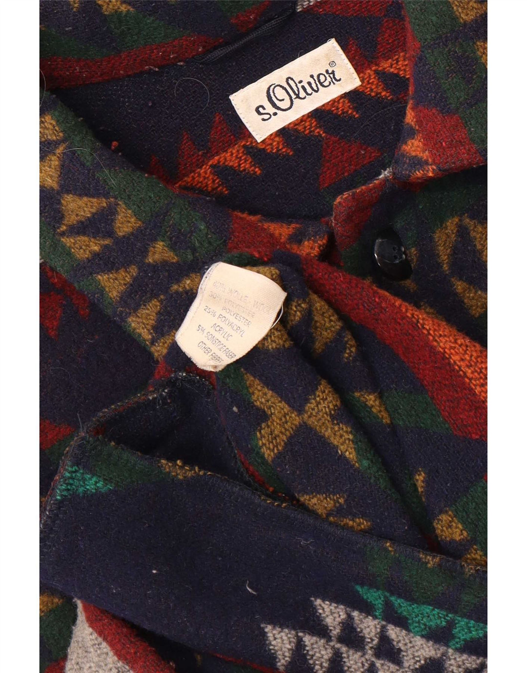 Мужское пальто S.Oliver UK 40, большое разноцветное шерсть Fair Isle