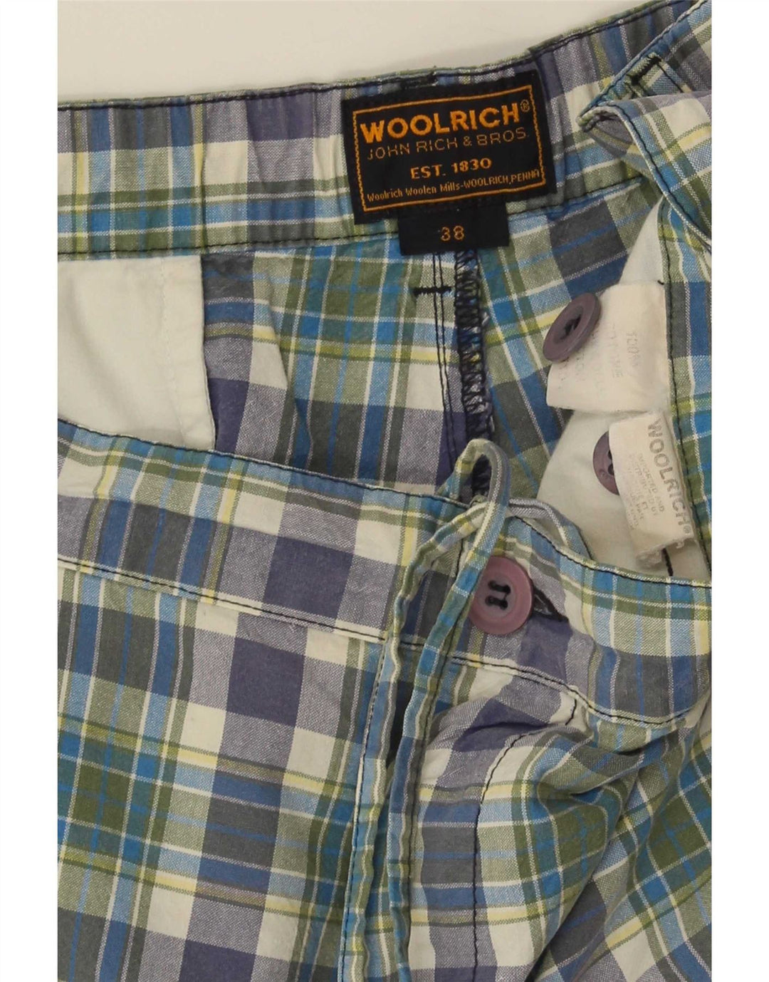 Мужские шорты чинос Woolrich стандартного размера W38 XL, разноцветный хлопок в клетку