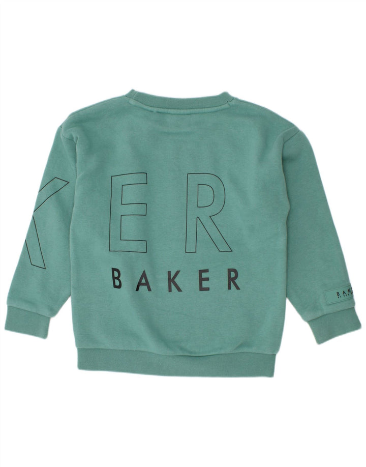 Свитшот с рисунком Ted Baker для мальчиков 4–5 лет, зеленый хлопок