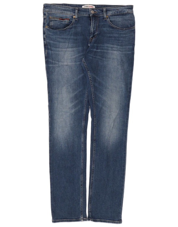 Мужские узкие джинсы Tommy Hilfiger W34 L34 синие, хлопок