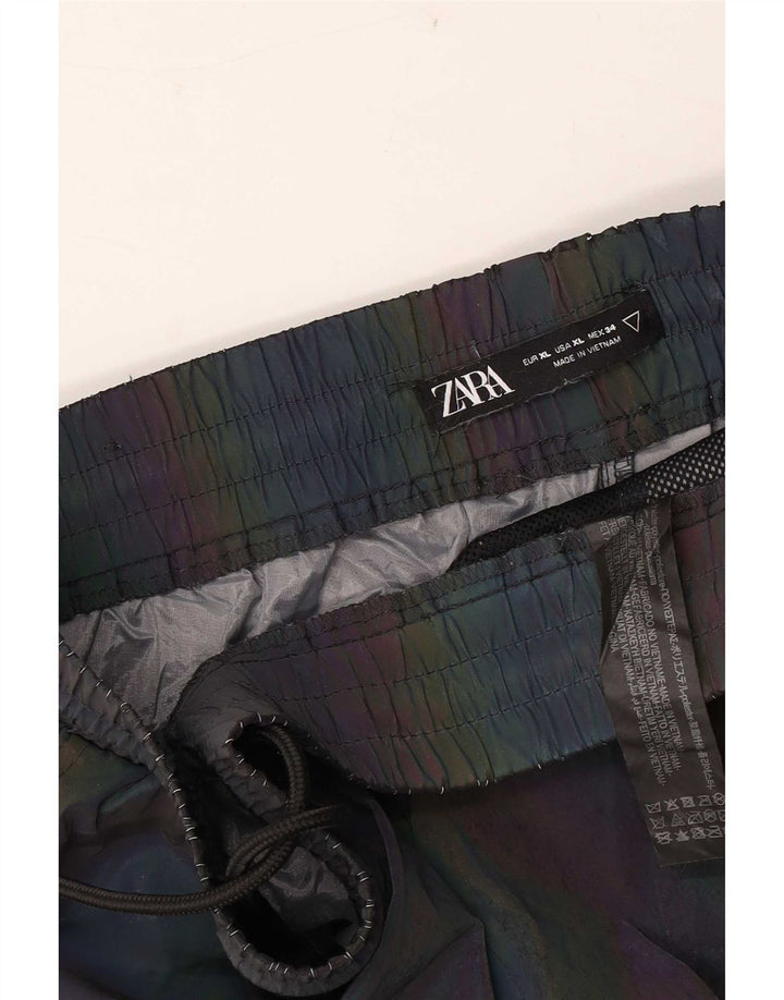 Мужские брюки-карго Zara XL W34 L26, полиэстер в разноцветную полоску