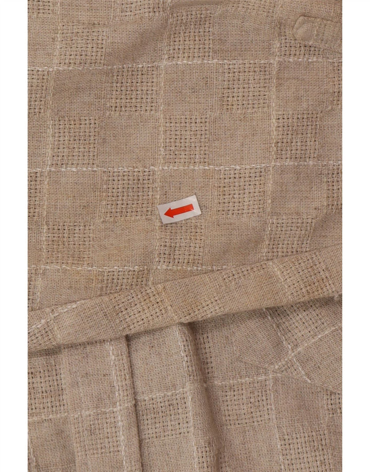 Мужская рубашка VINTAGE 2XL бежевая клетка