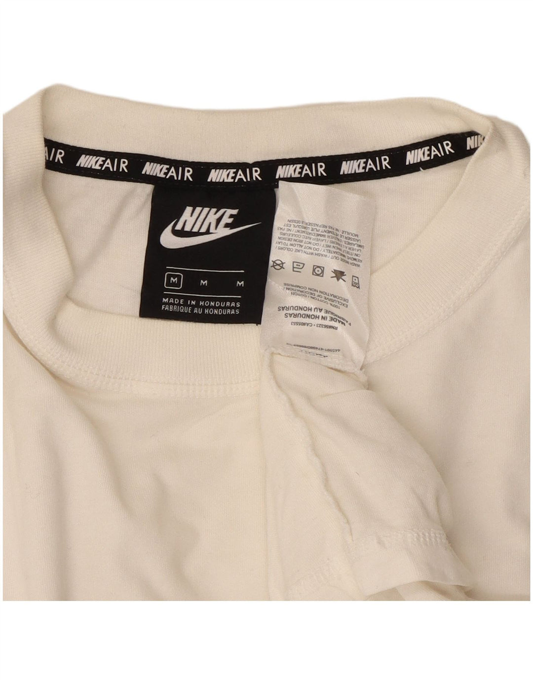 Мужская футболка с рисунком NIKE, средний белый хлопок, белый цвет