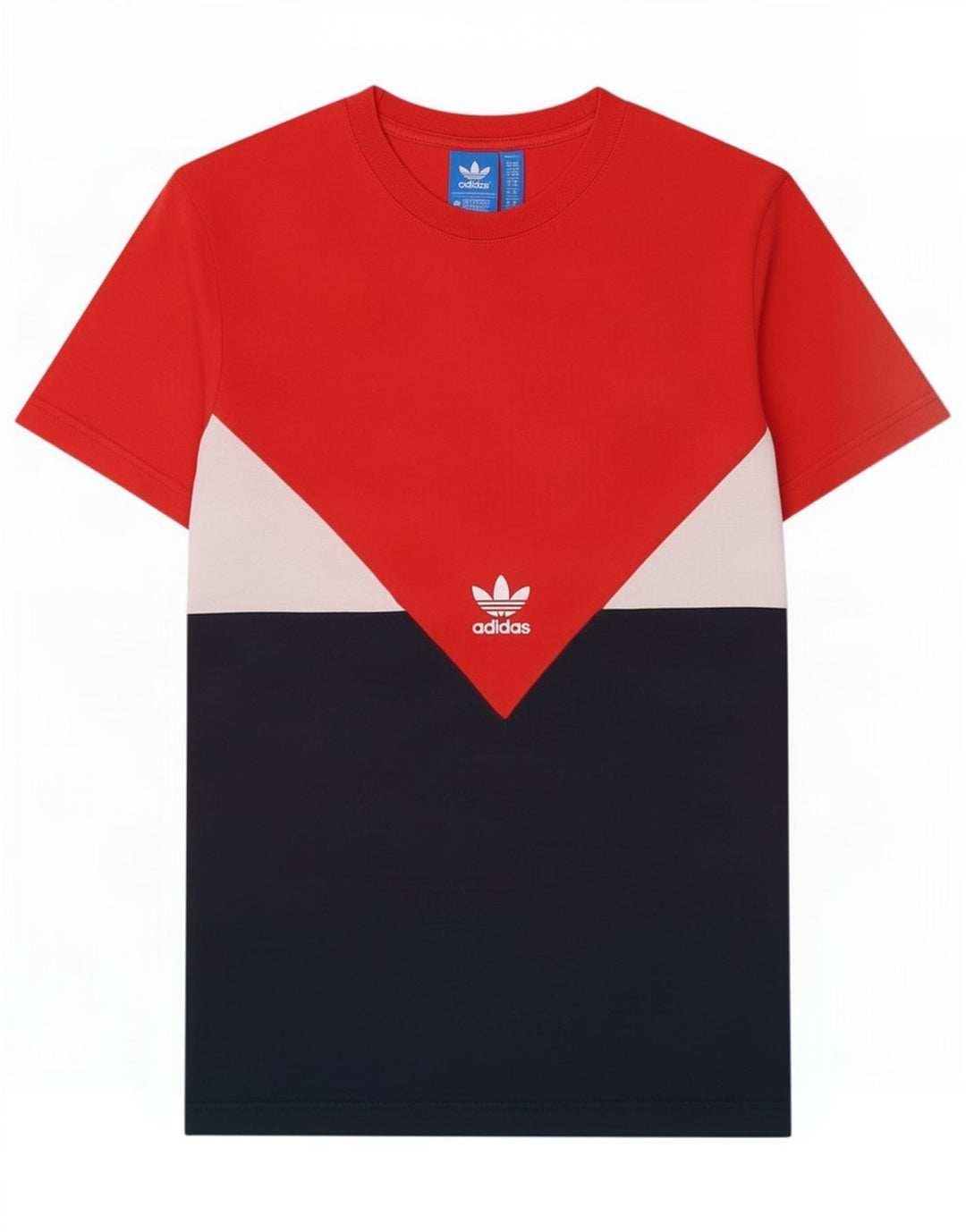 Мужская футболка Adidas Top Medium Red из хлопка с цветными блоками