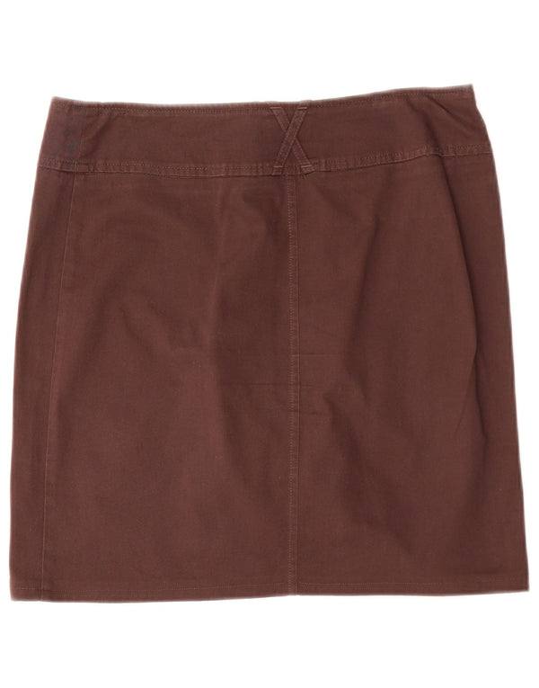 Винтажная женская мини-юбка IT 42 Medium W32 Коричневая
