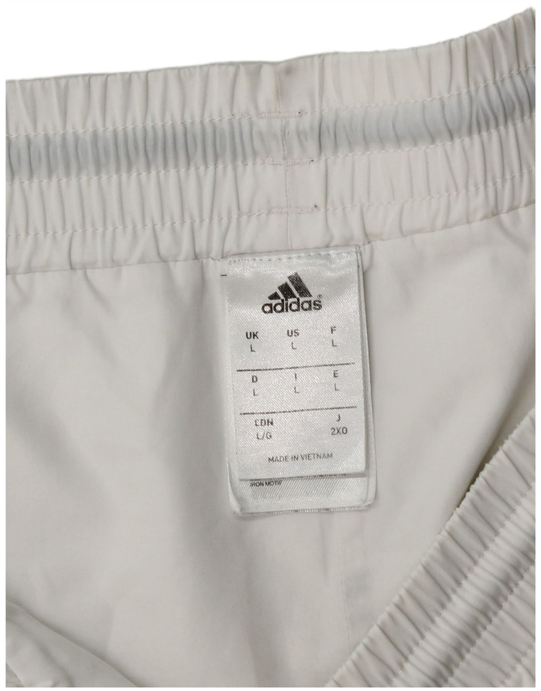 Мужские спортивные шорты Adidas большие белые из полиэстера