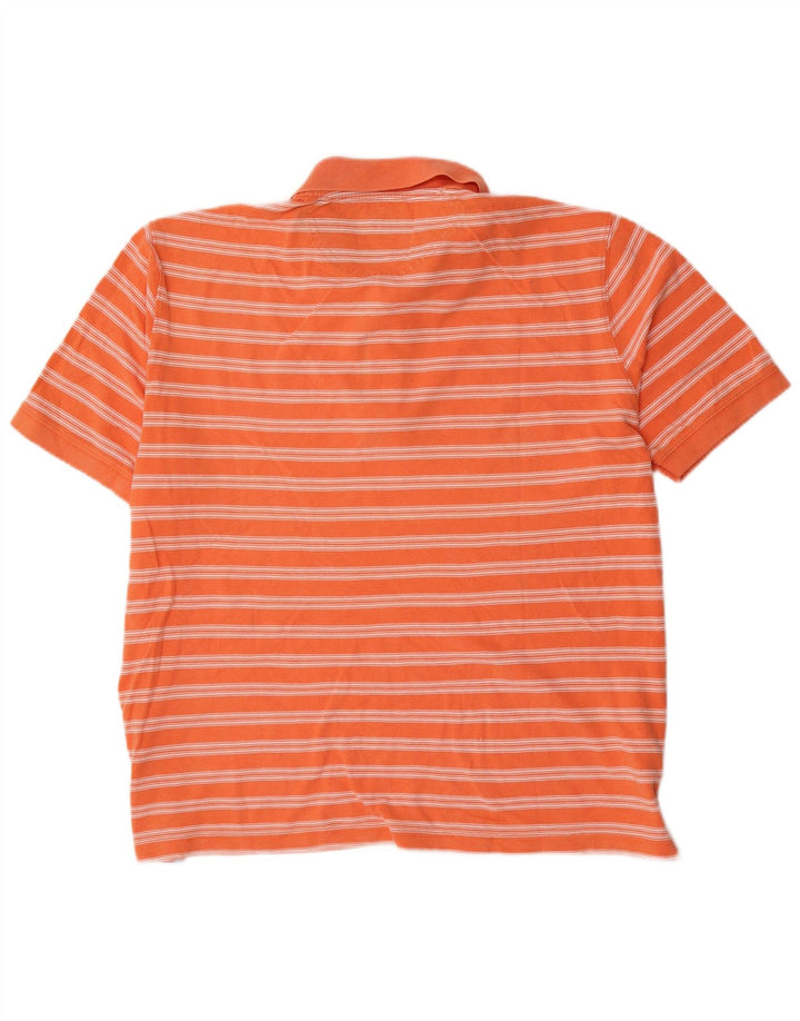 Мужская рубашка поло Massimo Dutti 2XL оранжевая полоска