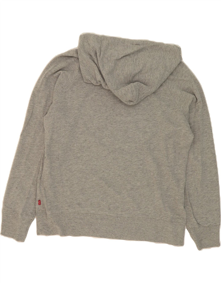 LEVI'S Mens Graphic Hoodie Jumper Medium Grey Cotton Vintage Levi's and Second-Hand Levi's from Messina Hembry 