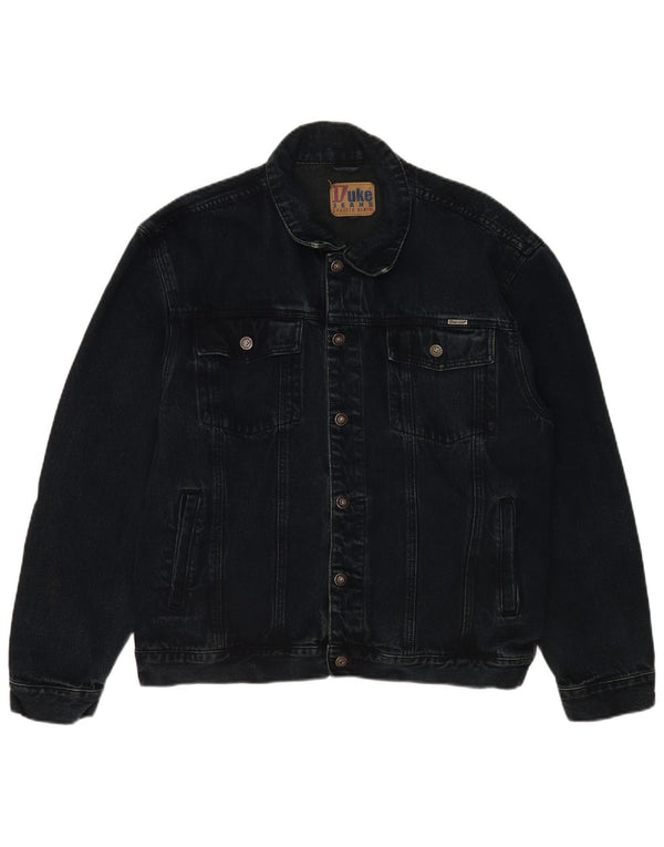 Мужская джинсовая куртка Duke UK 42 XL, темно-синяя, хлопковая, классическая