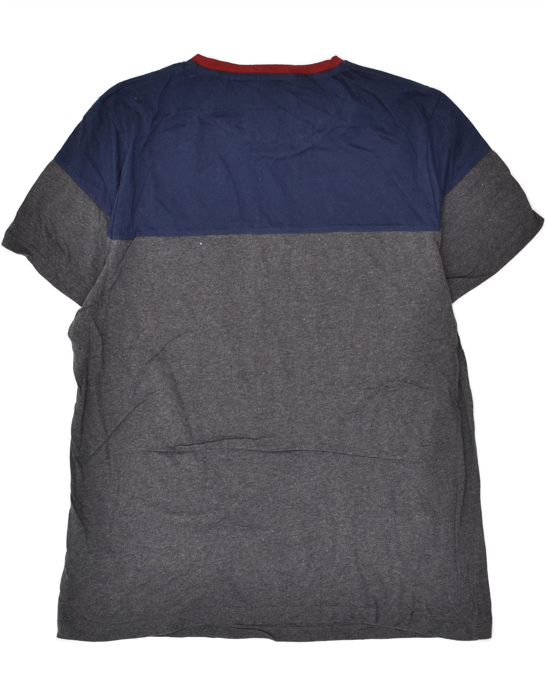 TED BAKER Mens London T-Shirt Top Size 6 2XL Grey Colourblock Cotton | Vintage Ted Baker | Thrift | Second-Hand Ted Baker | Used Clothing | Messina Hembry 
