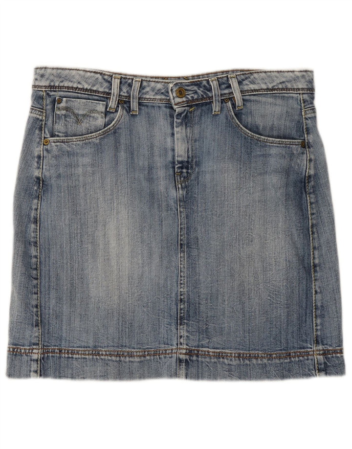 Женская джинсовая мини-юбка LEVI'S, большая, W34, синяя, хлопок