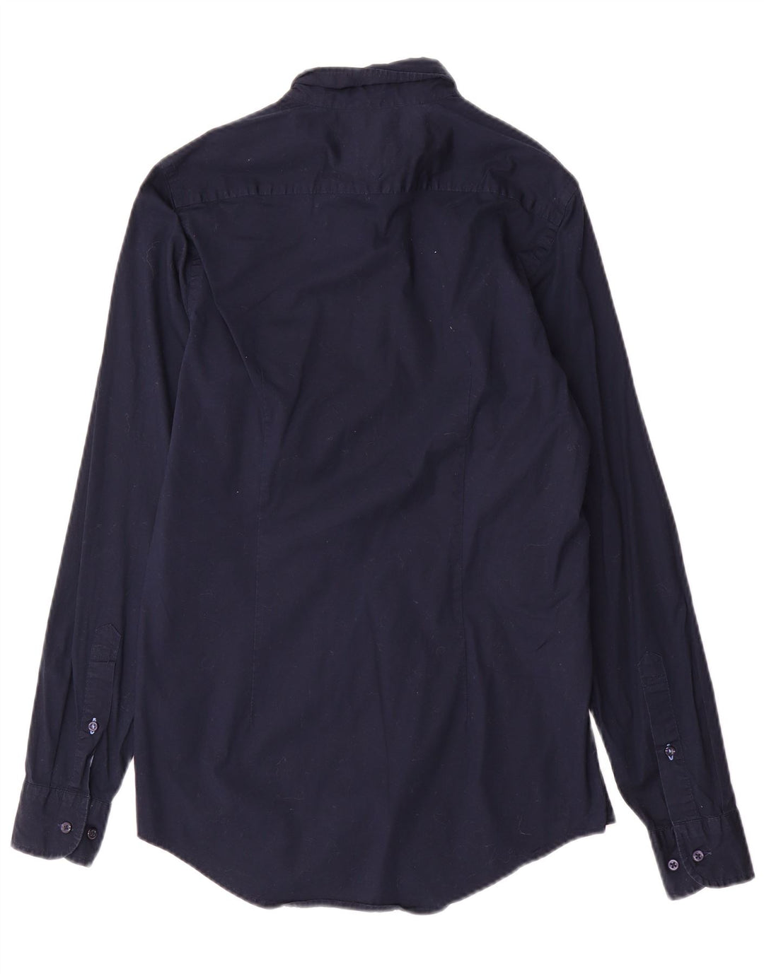 TOMMY HILFIGER Мужская рубашка приталенного кроя, маленький размер, темно-синий, хлопок