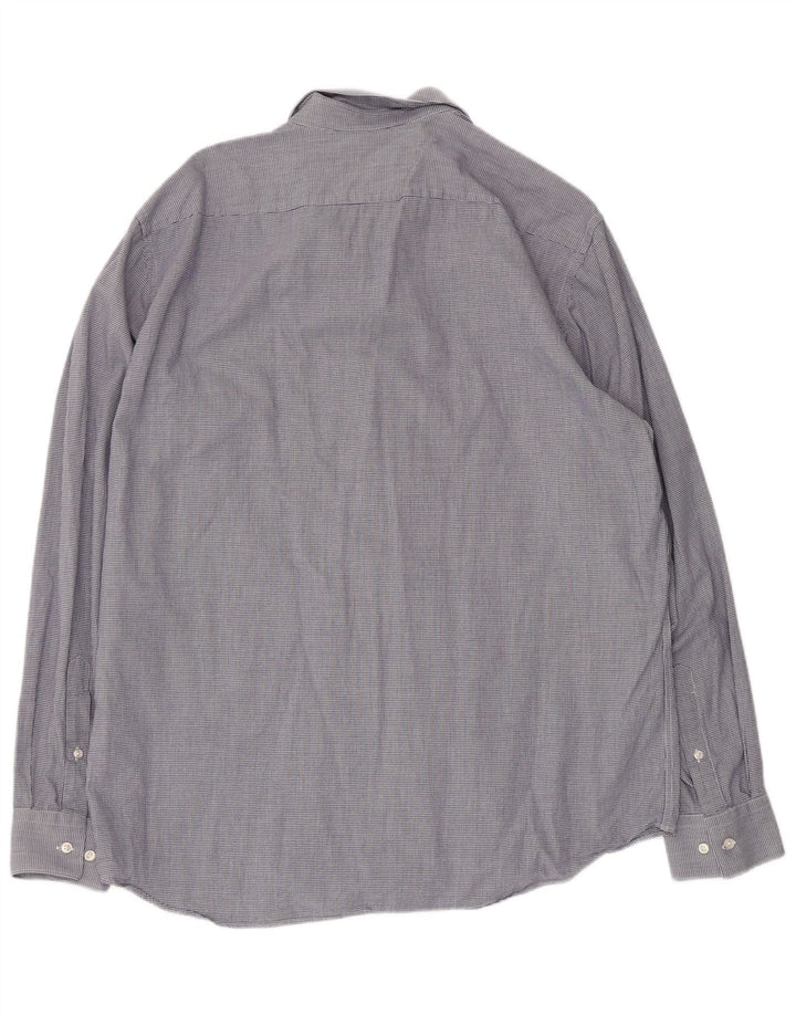 Мужская рубашка обычного кроя Hugo Boss, размер 44 17 1/2 XL, синяя с узором «гусиные лапки»