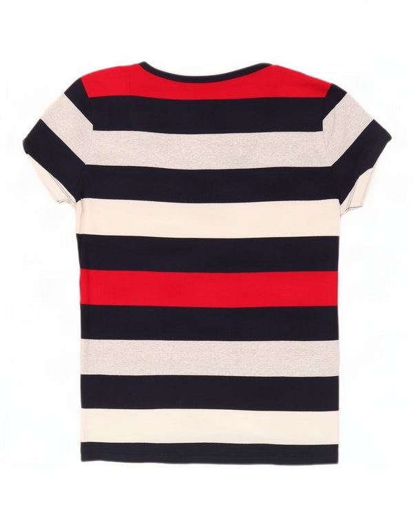 Женская футболка Tommy Hilfiger Top UK 14, большой размер, темно-синяя полоска, хлопок