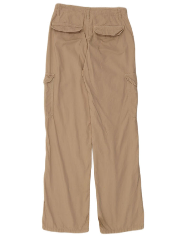 Женские широкие брюки карго Zara EU 36 XS W26 L30, бежевый хлопок