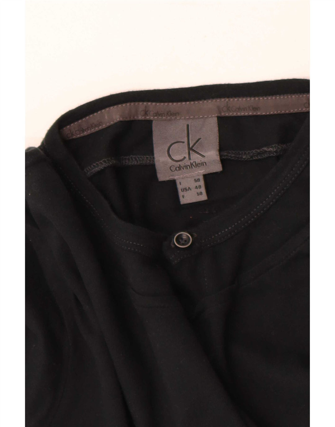 Calvin Klein Jeans Мужской топ с длинным рукавом IT 50 Средний Черный