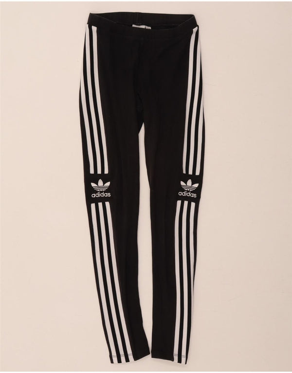 Женские леггинсы с рисунком Adidas UK 6 XS, черный хлопок