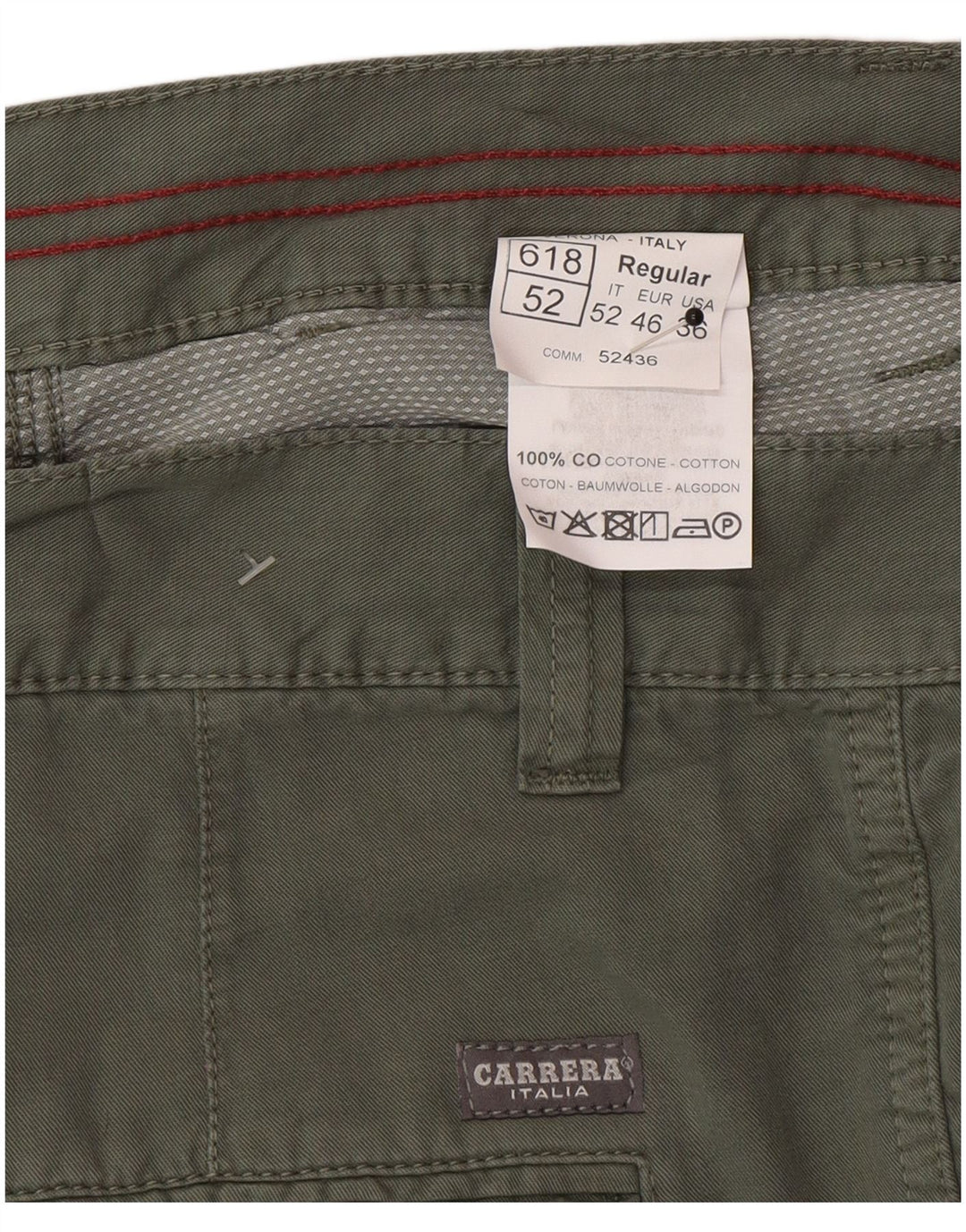 Carrera Мужские шорты карго IT 52 XL W36 Зеленый хлопок