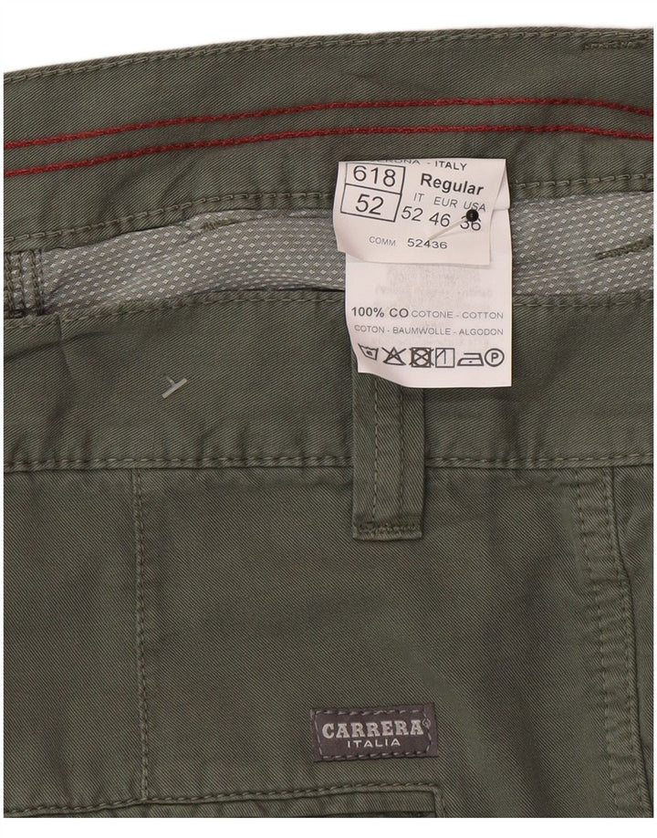 Carrera Мужские шорты карго IT 52 XL W36 Зеленый хлопок