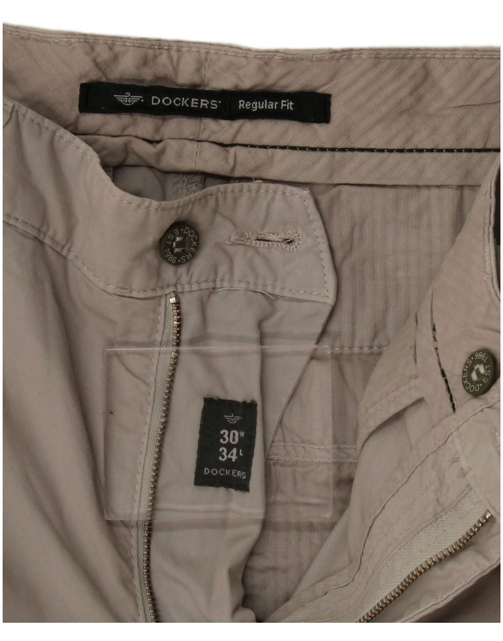Мужские прямые брюки-чиносы Dockers стандартного кроя W30 L34 серые