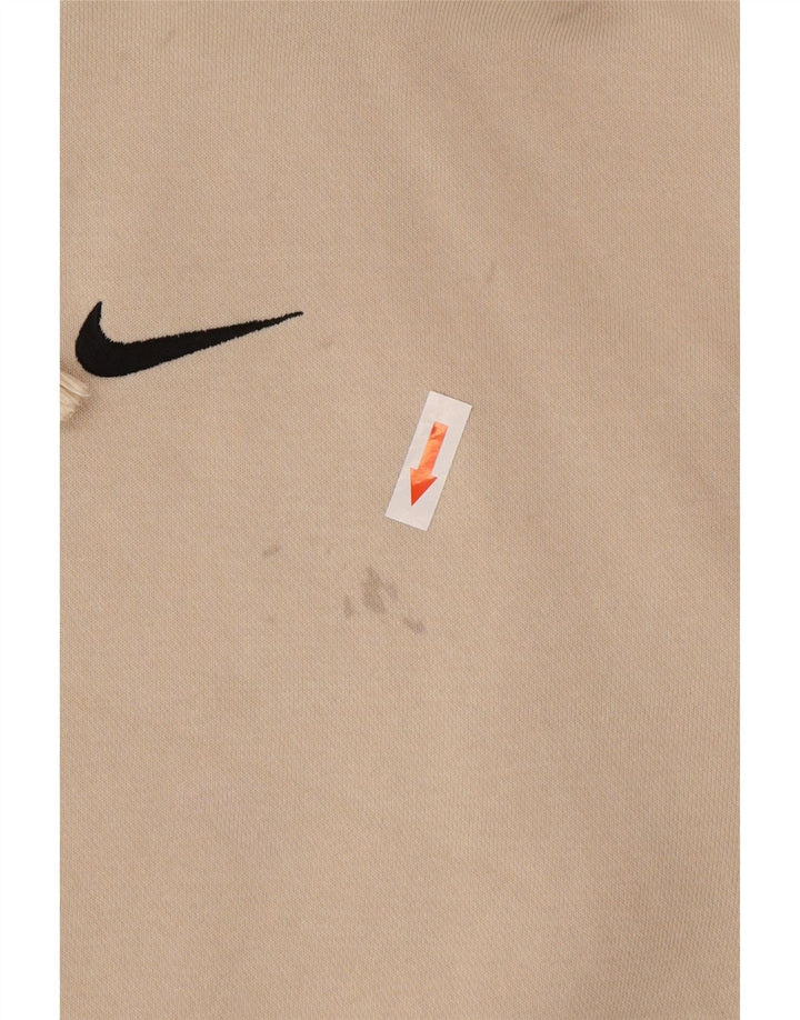 Женский джемпер с капюшоном Nike Oversized UK 14, средний бежевый, хлопок