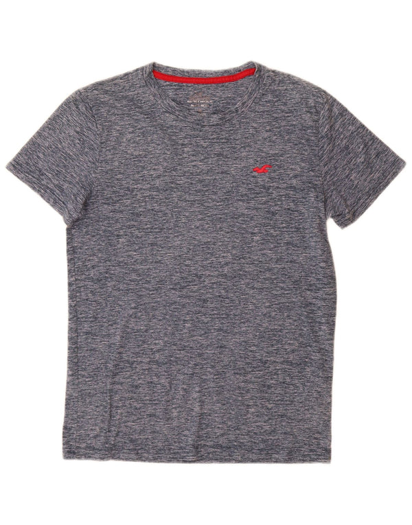 HOLLISTER Mens T-Shirt Top Small Navy Blue Flecked Cotton