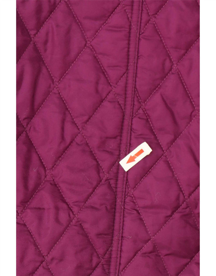Женская стеганая куртка Barbour UK 16, большой фиолетовый, полиамид с цветными блоками