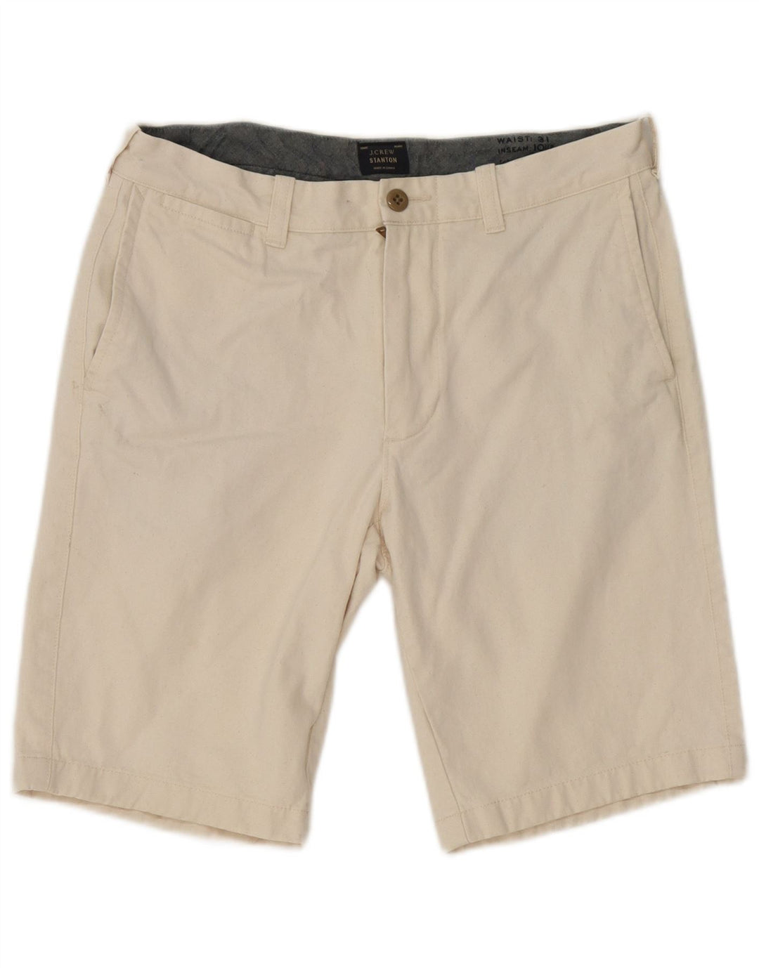 Мужские шорты чинос J. Crew Stanton W31, средний цвет, белый хлопок, хлопок