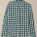 J. CREW Mens Slim Shirt Medium Blue Gingham Cotton Vintage J. Crew and Second-Hand J. Crew from Messina Hembry 