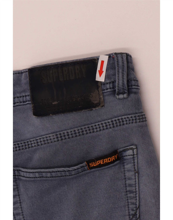 Мужские узкие брюки-чиносы Superdry W32 L29, серые, хлопковые