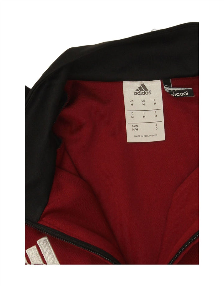 Мужской топ Adidas Climacool с рисунком и длинным рукавом, средний красный, цветной блок