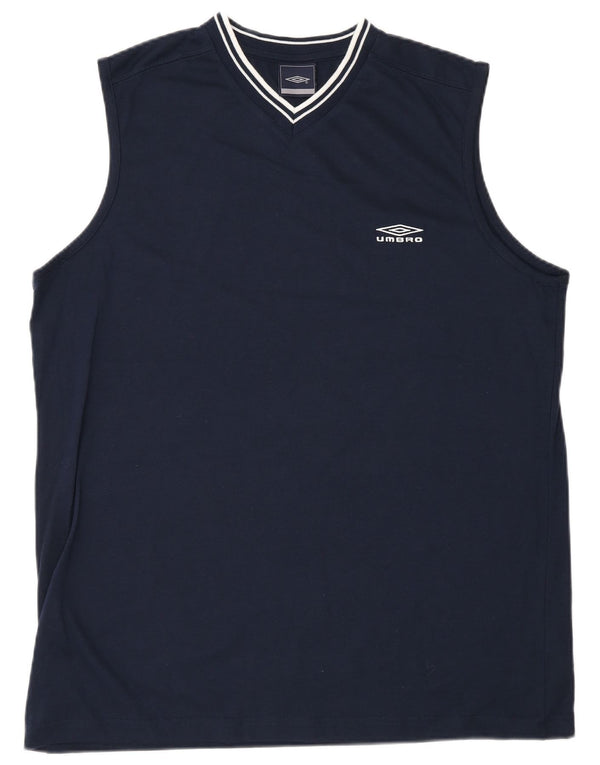 Мужская футболка Umbro Top XL темно-синего цвета из полиэстера