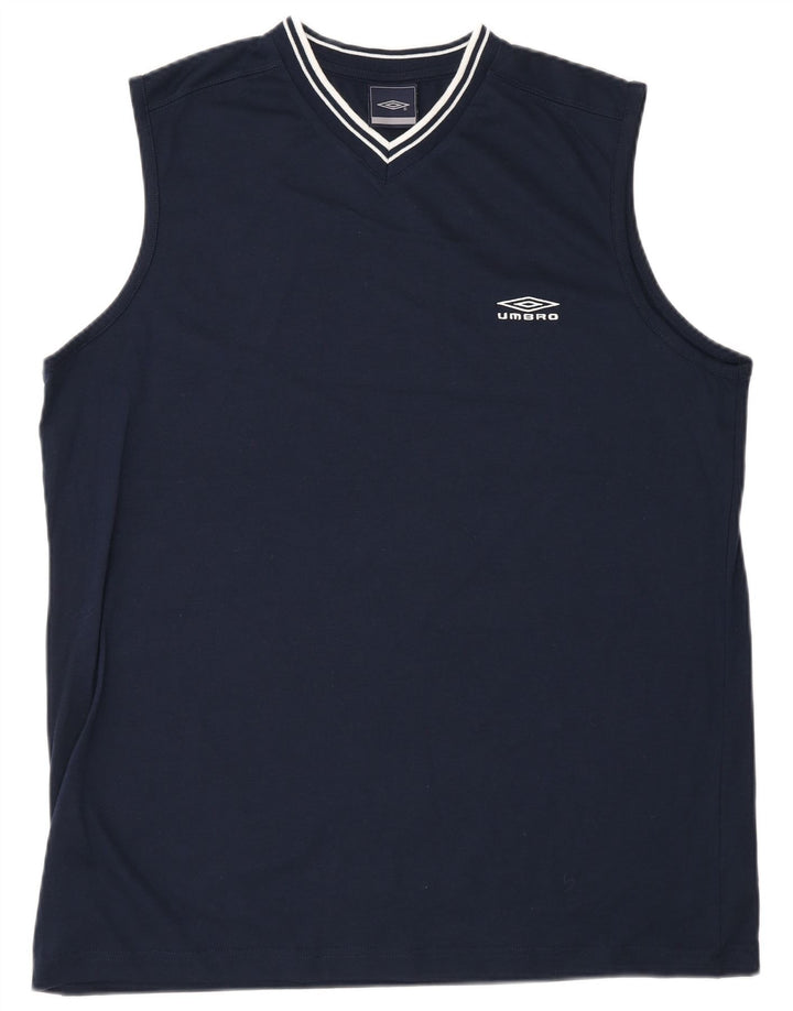 Мужская футболка Umbro Top XL темно-синего цвета из полиэстера